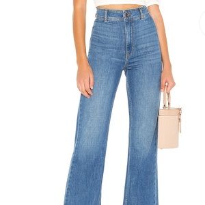 Free People High waisted fringe bell Jean size 30